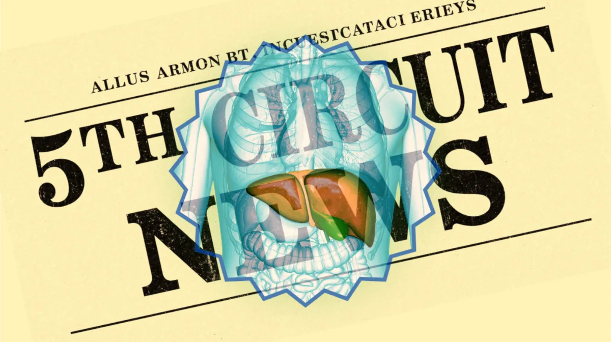 5th Circuit Ocaliva News headline featuring a medicated liver